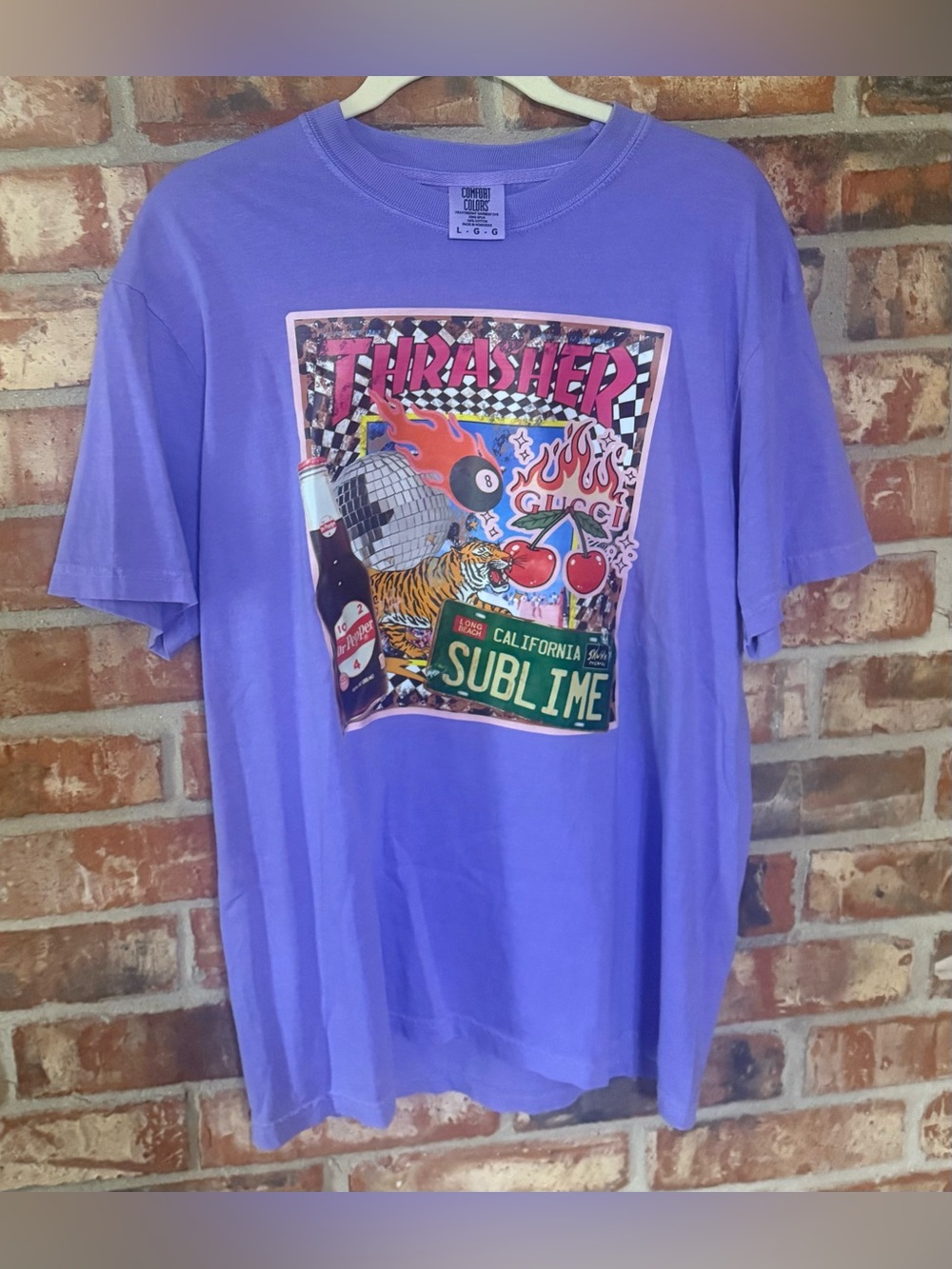 Comfort Colors Violet collage Graphic Short Sleeve Tee